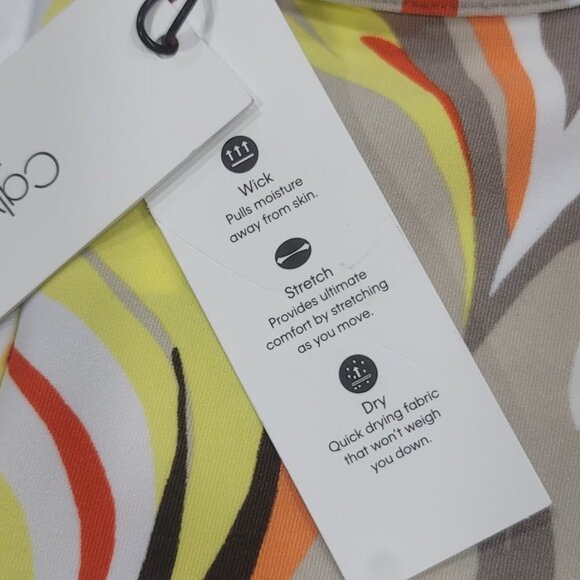 Calvin Klein Performance Printed Racerback Cropped Tank Top Sz XL - Picture 8 of 10